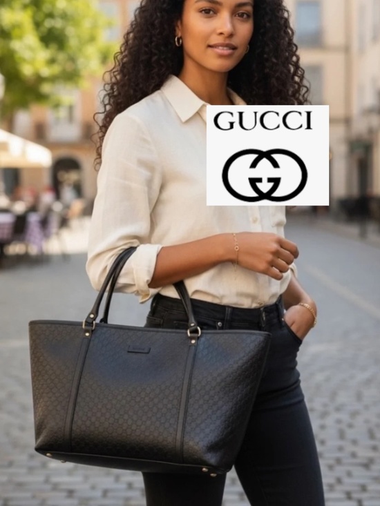 Gucci Handbags - NWOT GUCCI micro GG leather large tote